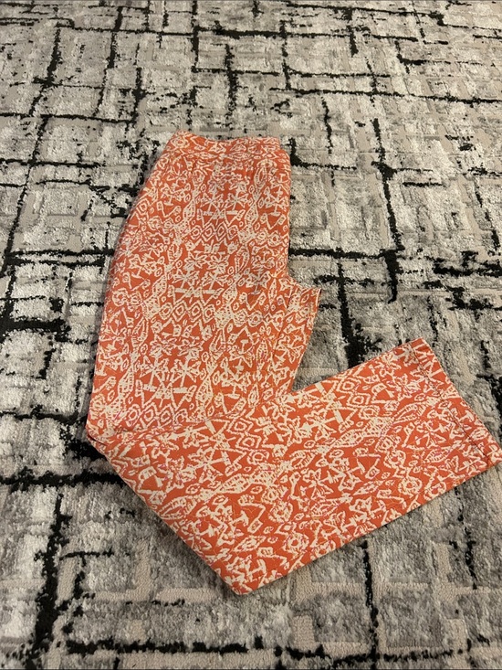 Sigrid Olsen Pants - Sigrid Olsen Orange and White Patterned Pants